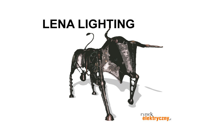 byk giełdowy z napisem Lena Lighting