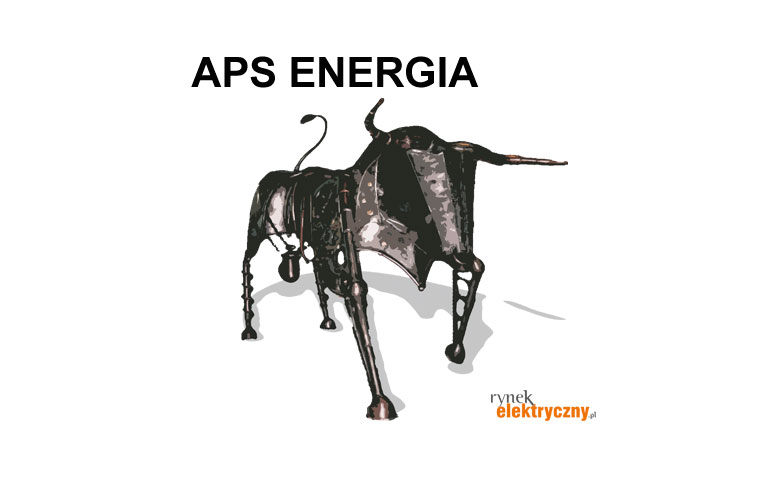 byk giełdowy z napisem APS ENERGIA