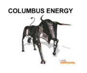 byk giełdowy z napisem Columbus Energy