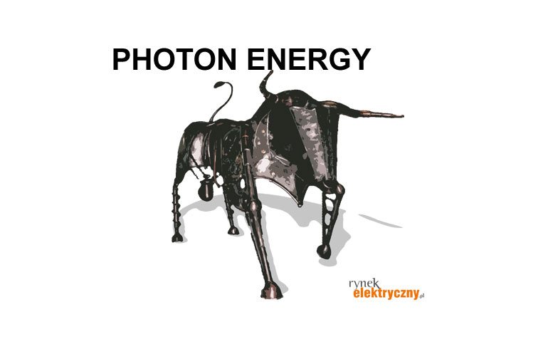 byk giełdowy z napisem Photon Energy