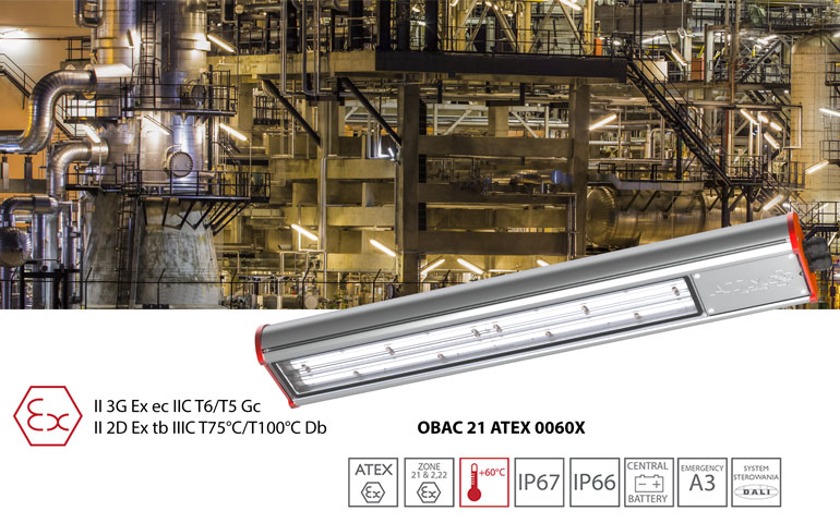 oprawa do stref zagrożonych wybuchem EXL400LED ATM Lighting