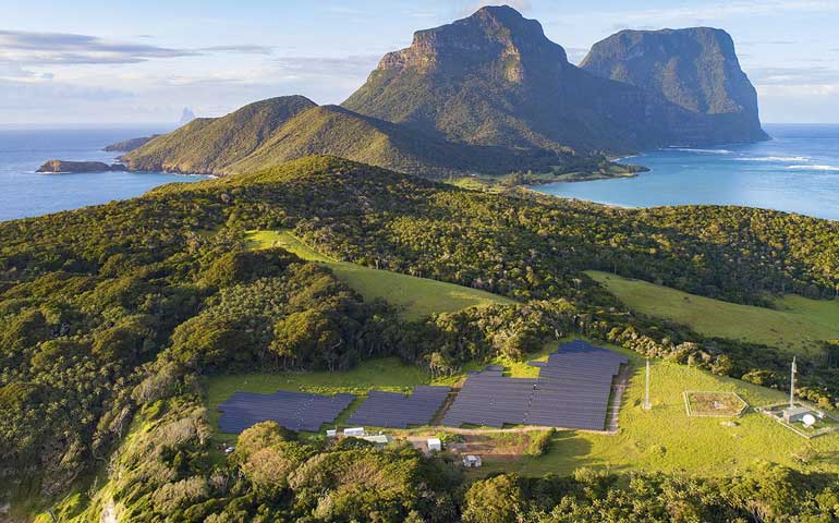 wyspa Lord Howe z elektrownią fotowoltaiczną