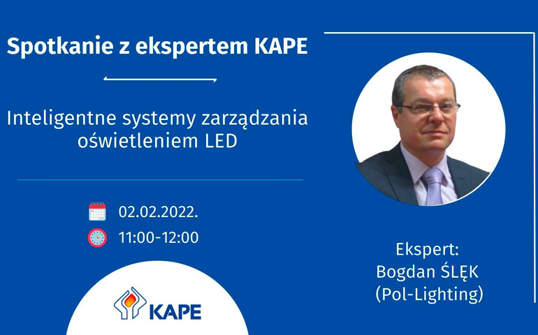 reklama webinaru o oświetleniu LED