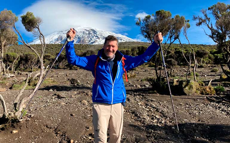 Andrzej Jurczak w drodze na Kilimandżaro