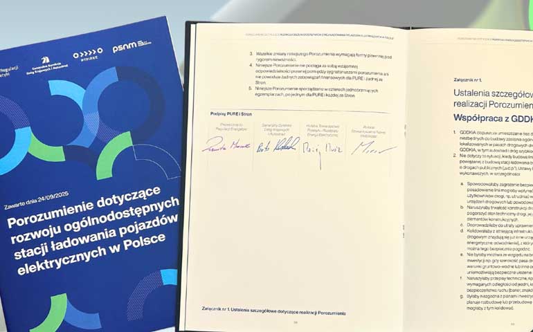 Dokument porozumienia w sprawie rozwoju infrastruktury ładowania pojazdów elektrycznych z dnia 25 września 2025 r.